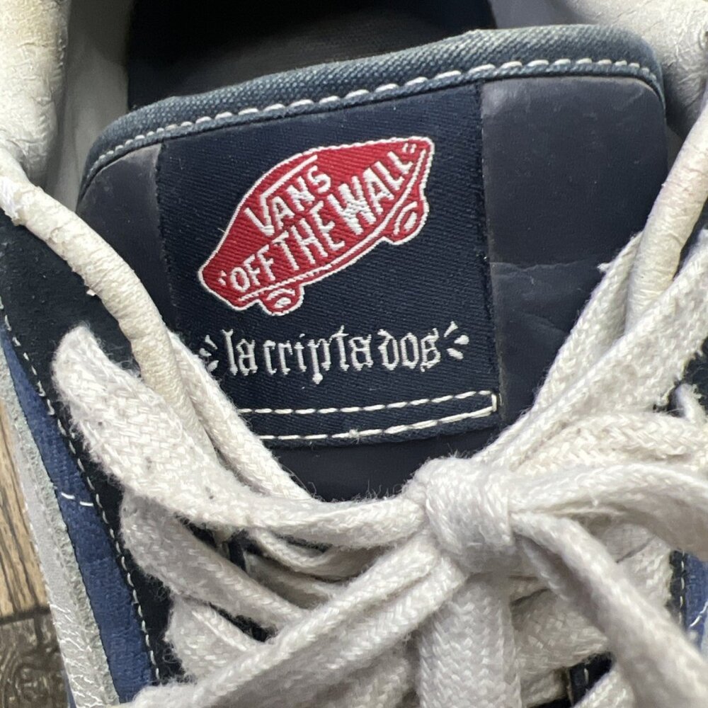 Vans Skate Shoe Blue Chunky Fat Tongue Skateboard La Criptados Mens 11 - Picture 10 of 10